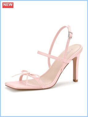 Women's Square Toe Strappy High Heel Sandals Ankle Strap Dressy